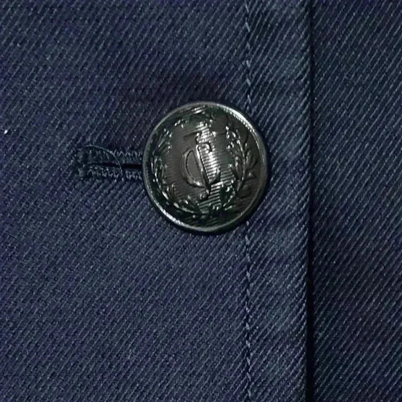 Juicy Couture Navy Double Breasted Cotton Stretch Peacoat Sz S Coastal Mariner - Picture 5 of 11